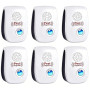 Répulsif Ultrason Anti-Rongeurs Insectes, 6 pcs Ultrason Anti Moustique Ultrason Souris et Rats, Intérieur Répulsif Électronique