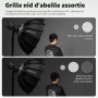 AMBITFUL 80 cm / 31,5" Studio Silver Wide Angle Beauty Dish Miel Comb Grid Bowens Mount for Photography Studio Flash Head and Mo