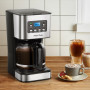 Taylor Swoden Cafetiere Filtre Programmable 24h, 1.5L, 10 à 12 Tasses,Noir | Maintien au Chaud 40min, Anti-goutte, Infusion Rapi