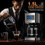 Taylor Swoden Cafetiere Filtre Programmable 24h, 1.5L, 10 à 12 Tasses,Noir | Maintien au Chaud 40min, Anti-goutte, Infusion Rapi