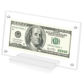 Cadre de billet de dollar en acrylique pour collectionneurs - Double face transparent - Protection photo