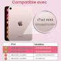 MoKo Coque pour iPad Mini 7 A17 Pro 2024, iPad Mini 6e Gén 2021 8,3", Rose | Pour iPad Mini Coque avec Porte-Stylet, Léger Étui 