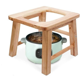 MOGUOBIN Siège vapeur en bois avec quatre pieds, toilettes tridimensionnelles, chaise vapeur V Steam at Hom eattachment H 40cm(p
