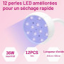 CGBE Mini Lampe UV Ongles Gel avec Capteur Automatique Intelligent Portable | Écran LCD, 12 Perles LED Mini Lampe UV avec 4 Mode