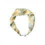 PureBowlic Collier écharpe imprimé floral pour femme à porter au quotidien | Imitation soie polyester, texture lisse, brillant p