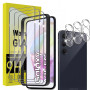 Wayneer Verre Trempé Pour Samsung Galaxy A35, 3+3 Pièces Protection | Vitre Protecteur écran, Protective Camera, 9H Dureté Ultra