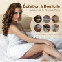 iFanzeTech Chauffe Cire Epilation Appareil Chauffe-cire: Kit Cire Épilation avec 400g Perles de Cire et bol silicone, Chauffe 10