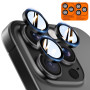 TOCOL Protection Caméra pour iPhone 15 Pro Max, iPhone 15 Pro, Noir | Lot de 2, Résistant aux Rayures, Antichoc, Dureté 9H, Anti
