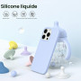 ORNARTO Coque pour iPhone 15 Pro Silicone - Bleu Ciel | en Silicone Liquide, Protection Antichoc Complète, Intérieur Doux en Mic