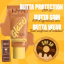 NYX PM Buttermelt Glaze Fond de Teint SPF30 Cashew Butta 30ml | 93% ingrédients soin, Niacinamide beurre karité mangue, Formule 