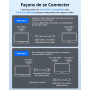 Yodoit Écran Portable 16", 1920 × 1200 FHD Moniteur Portable IPS 100% SRGB Display HDMI USB Type C Ecran avec Haut-parleurs Inté