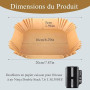 Lot de 100 feuilles de papier four pour friteuse à air Ninja SL300EU – Accessoires antiadhésifs compatibles double pile 7,6L, pa