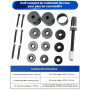 ATPEAM Extracteur Roulement 19 Pièces, Kit Arrache Roulement Moyeu | 9 adaptateurs 55,5-84 mm, pour moyeu et roue FWD, acier hau