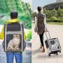 Extra Grand Sac à Dos de Transport pour Chat avec roulettes, jusqu'à 15 kg | Fenêtre acrylique transparente, poignée trolley amo