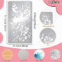 UNICRAFTALE Pochoirs Métal pour Artisanat la Pyrogravure les Fleurs et les Oiseaux Modèle Réutilisable Acier Inoxydable Pochoir 