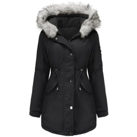 Tuopuda Manteau Femme Hiver Veste Polaire Chaud Parka Manches Longues Blouson Zippée À Capuche Hooded Coat Sweat-Shirts Outercoa
