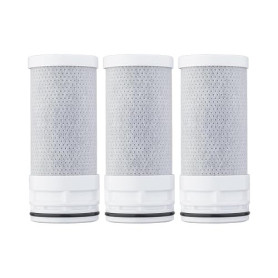 Ibergrif M91007-1 Lot de 3 Cartouches de Filtre à Eau pour Robinet de Rechange, Filtre Efficacement le Chlore, les Sédiments, le