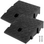 QWORK® 2PCS Freiner Rampe en Plastique, pour Fauteuils Roulants, Moto, 25x27x7 cm
