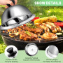 Omtofo 4 Pièces Cloche de Cuisson, Cloche Hamburger, Cloches à Hamburger en Acier Inoxydable avec Tournevis, pour Hamburger pour