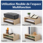 FITUEYES Réhausseur d'Écran en Bois,Support de Moniteur,Support d'Ordinateur Portable,PC,TV,pour Le Bureau et la Maison,42,5x23,