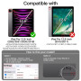 JETech Coque Rotatif pour iPad Pro 12,9" 6/5/4/3, Marine | Pour 2022/2021/2020/2018 Modèle, Support Rotatif à 360°, Veille/Révei