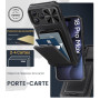 Vihibii Coque pour iPhone 18 Pro Max avec Porte Carte & Support, 2026, Noir | Protection Caméra, Béquille Réglable, Robuste Port