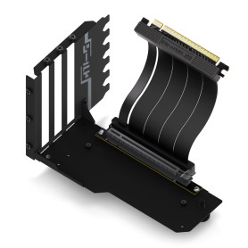 EZDIY-FAB Shield Support Vertical pour GPU, câble PCIe 4.0 115mm, Noir | Structure double verrouillage, support GPU lourd, 7 slo