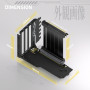EZDIY-FAB Shield Support Vertical pour GPU, câble PCIe 4.0 115mm, Noir | Structure double verrouillage, support GPU lourd, 7 slo