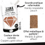 Aladine - Izink Diamond Doré Cuivré 80 ml - Peinture Pailletée - Pour Tout Support : Papier, Tissu, Béton, Métal, Bois - DIY et 
