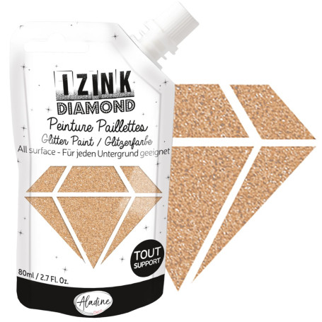 Aladine - Izink Diamond - Peinture Pailletée - Ultra Concentrée en Paillettes - Décoration Tout Support - DIY et Loisirs Créatif