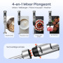 Ganiza Mixeur Plongeant 5-en-1, Mixeur Plongeur 1200W en Acier Inoxydable, Vitesse Réglable& Modes Turbo, avec Hachoir de 600ml,