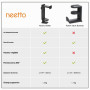 NEETTO HS906 Support & Stand Casque 2 en 1, Dessus & Dessous Bureau Support | Casque de Jeu et Pince Réglable en Hauteur et Rota