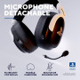 GXTrust Forta Casque sans Fil Licence Officielle PlayStation 5, Noir/Blanc | Faible Latence, 2.4G avec Récepteur USB, Autonomie 