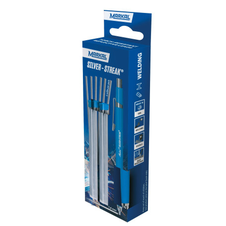 MARKAL 22221 Retail Pack Silver-Streak 1 Crayon porte mine Chargé + 2 Packs de mines Rondes