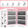 KEYRI 580 Pièces Faux Cils Individuel 30-100D Curl Extension Cils | pour l'extension de Cils à Domicile Kit Faux Cils DIY Kit Ex