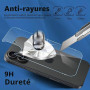 Oelrstfe 2 Pièces Arrière Verre Trempé pour iPhone 16 avec 2 Caméra Protecteur D'écran,HD Transparent Film Protection écran,9H D