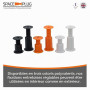 Space-Plug Lot de 25 Entretoises Réglables Multi-Usages pour Fixation de Meubles de Cuisine, de Salle de Bain, d'Armoires de Cha