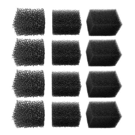 JOVYTH 12 Éponges Maquillage Effets Spéciaux, 4 Grossières 4 Moyennes 4 Fines, Éponges à Texture SFX pour Halloween Carnaval Ble