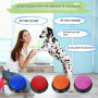 Gelabur 4 pièces buzzer enregistrable, buzzer chien communication bouton 30 secondes d'enregistrement, pour la formation et les 