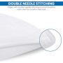 Utopia Bedding Oreillers 60x60cm Lot de 2, Coussins de Lit Blanc | Doux et Confortables, Garnissage Moelleux, Housse Respirante,