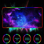 TEKXDD - RGB Tapis de Souris Gaming XXL (900 x 400 mm) | Grand Tapis Souris avec 13 Modes D'eclairage LED, Antidérapante, Étanch