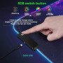 TEKXDD - RGB Tapis de Souris Gaming XXL (900 x 400 mm) | Grand Tapis Souris avec 13 Modes D'eclairage LED, Antidérapante, Étanch