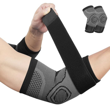 ACWOO Coudière Tendinite pour Homme et Femme, lot de 2 coudières avec sangle et effet de compression pour tendinite, Soulage la 