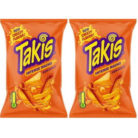 TAKIS - Snack au maïs Intense Nacho - 1 x 100 g (Lot de 2)