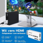 Mcbazel Adaptateur Wii HDMI, Adaptateur Wii vers HDMI Convertisseur Vidéo Full HD 1080P avec Sortie Audio 3,5 mm, Compatible Wii