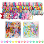 LUFFLOK 1175 Pièces Élastique Cheveux Barettes Cheveux Élastiques Chouchous | Colorés Pinces à Cheveux pour Filles et Enfants, A