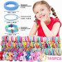 LUFFLOK 1175 Pièces Élastique Cheveux Barettes Cheveux Élastiques Chouchous | Colorés Pinces à Cheveux pour Filles et Enfants, A