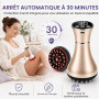 Masseur lymphatique 4 en 1 et appareil de massage électrique anti-cellulite avec 30 niveaux EMS, lumière rouge, chaleur et vibra