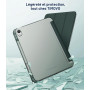 TiMOVO Coque pour iPad A16 11 Pouces/10ème Gén 10,9“, Vert Foncé | avec Porte-Stylet, Légère & Mince Étui, Arrière Translucide, 