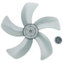 16 Pouces Pales de Ventilateur de Rechange de 40,6 cm, pales de Ventilateur en Plastique ABS à 5 Feuilles avec Un Cache-écrou po